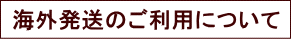 海外発送のご利用について